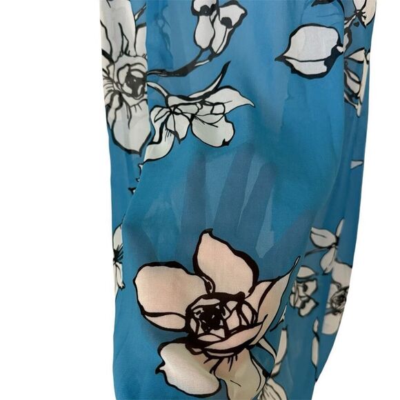 Calvin Klein Floral Printed Chiffon Dress - Size XS - Picture 7 of 14